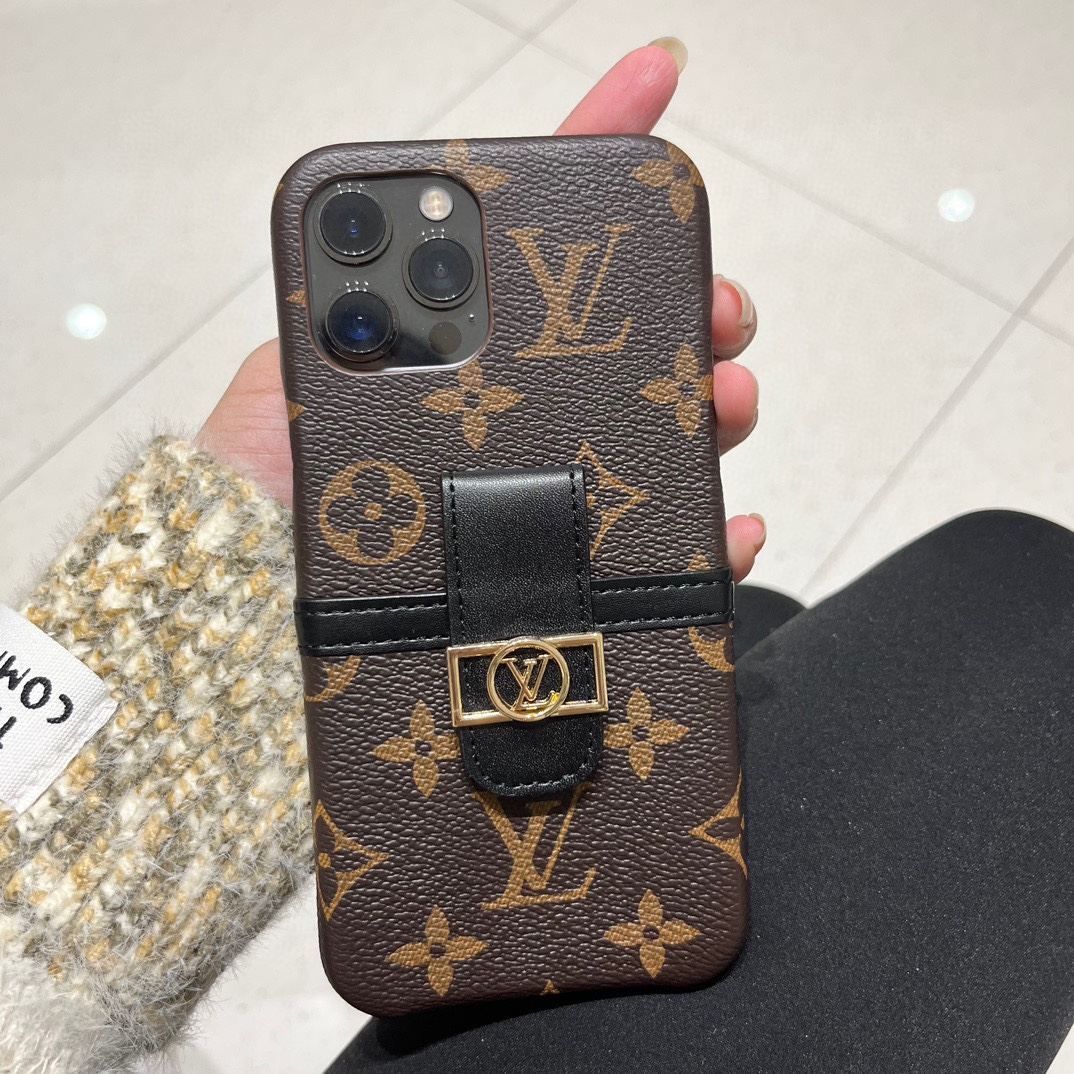 Louis Vuitton | Flower Patterns Star Leather iPhone Case