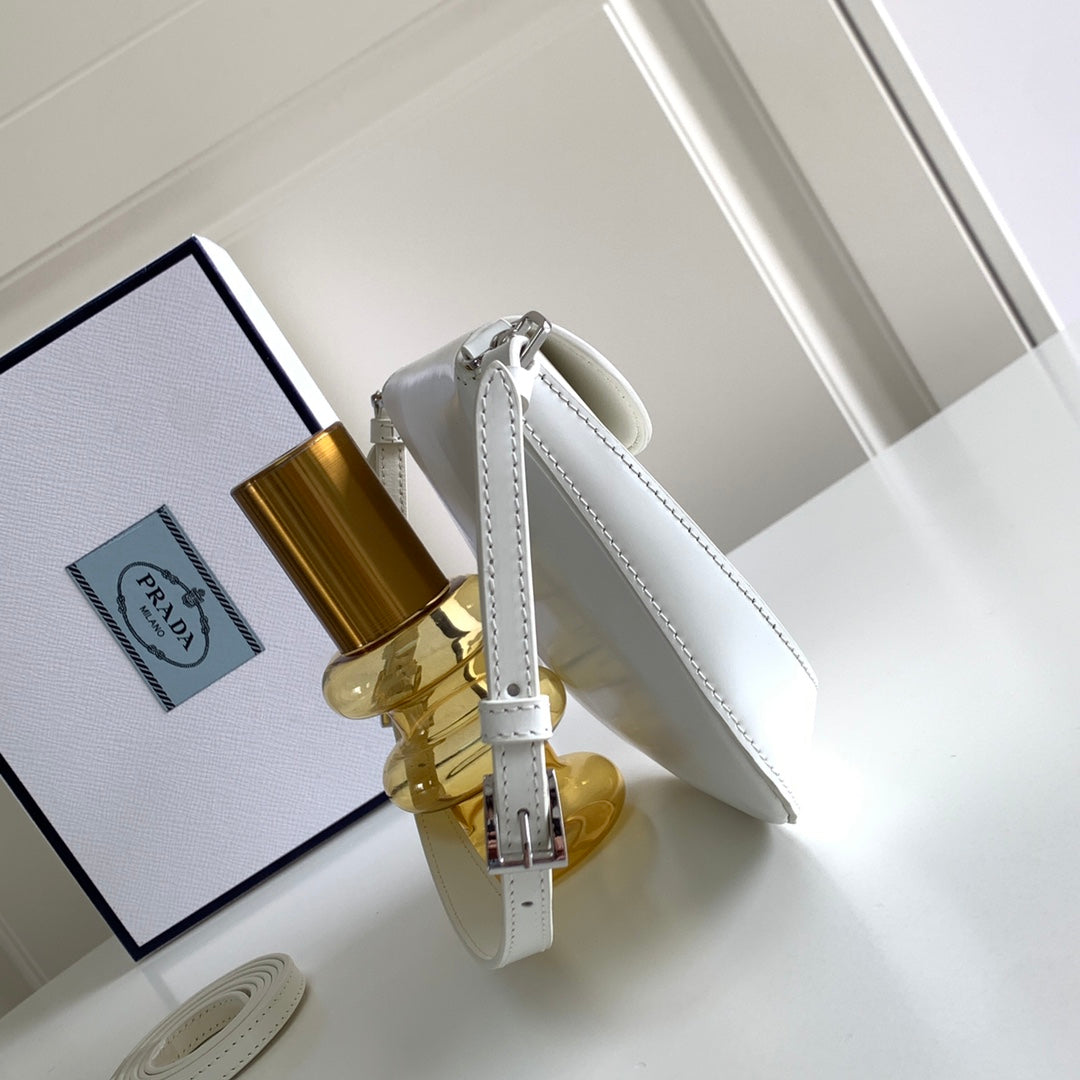 Prada Cleo brushed Leather Shoulder Bag With Flap