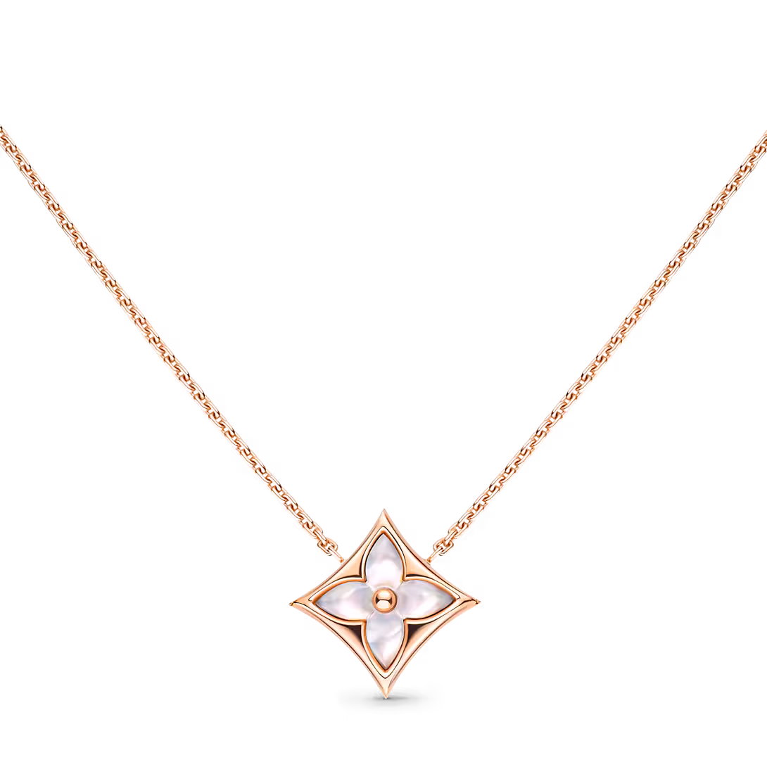 Louis Vuitton Color Blossom Star pendant, pink gold and white mother-of-pearl Q93521