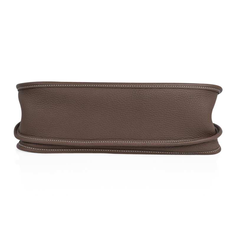 Evelyne GM Bag Etoupe Clemence Leather with Palladium Hardware