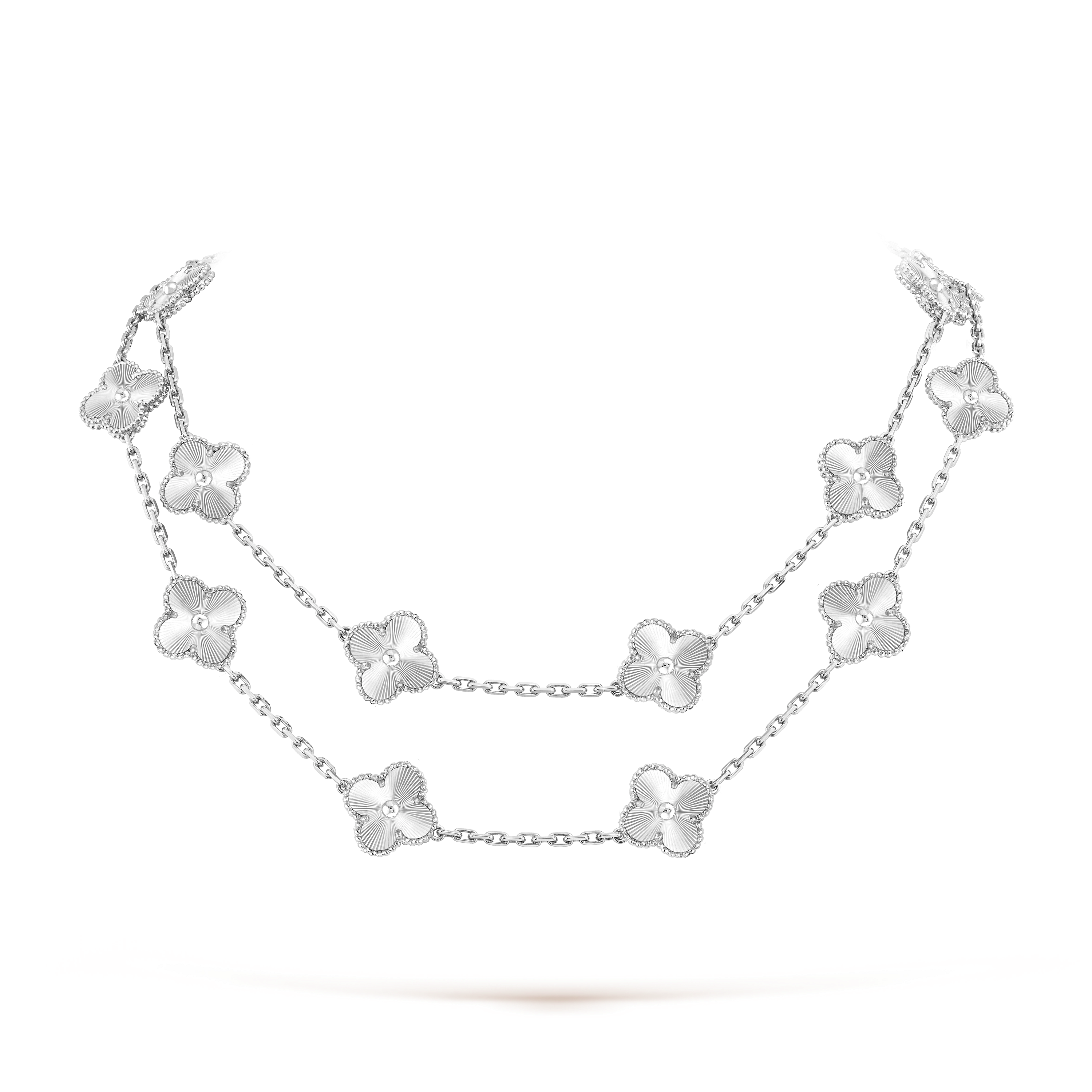 Vintage Alhambra Long Necklace, 20 Charms