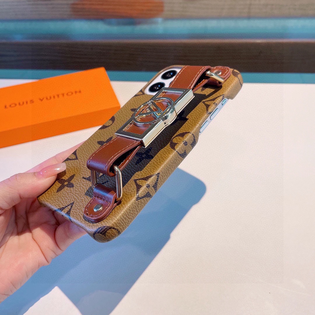 Louis Vuitton | Flower Patterns Star Leather iPhone Case