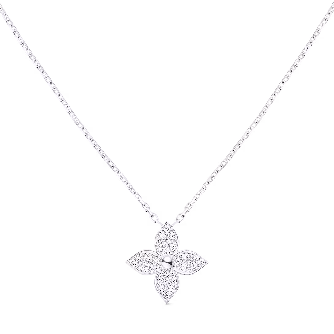 Louis Vuitton Idylle Blossom Pendant, White Gold And Diamonds Q93622