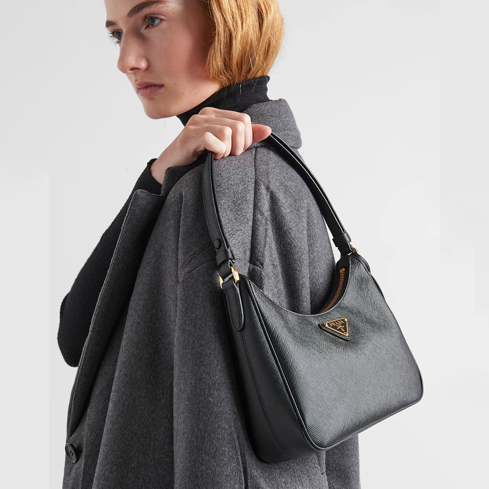 Re-Edition Saffiano leather mini bag