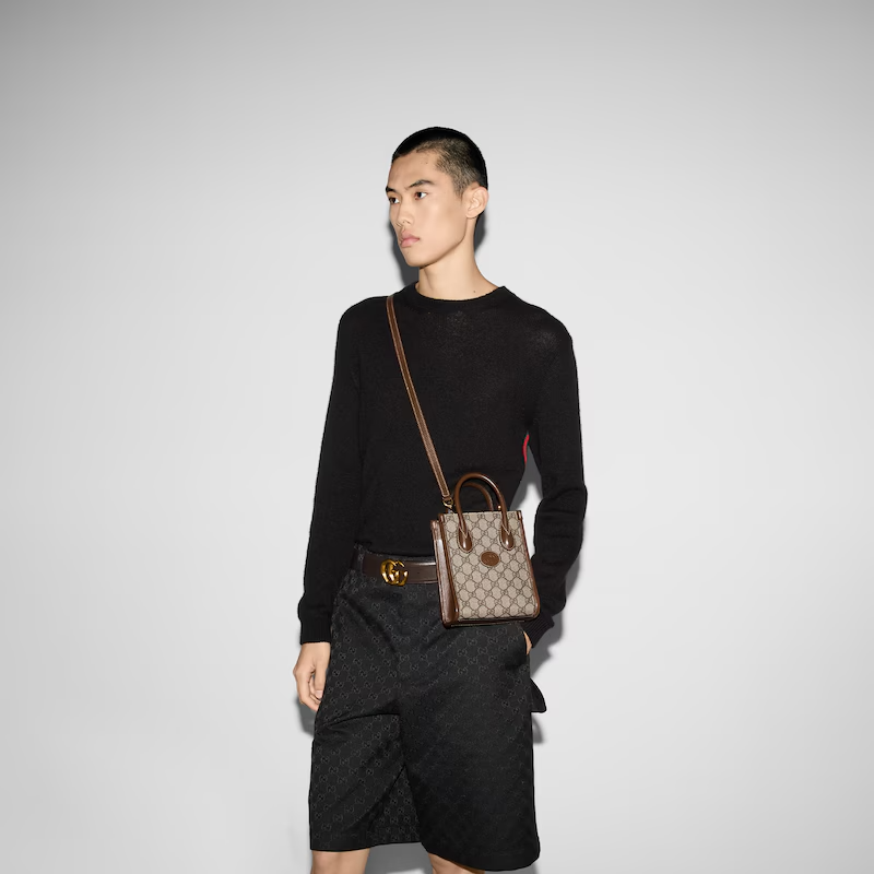 Mini tote bag with Interlocking