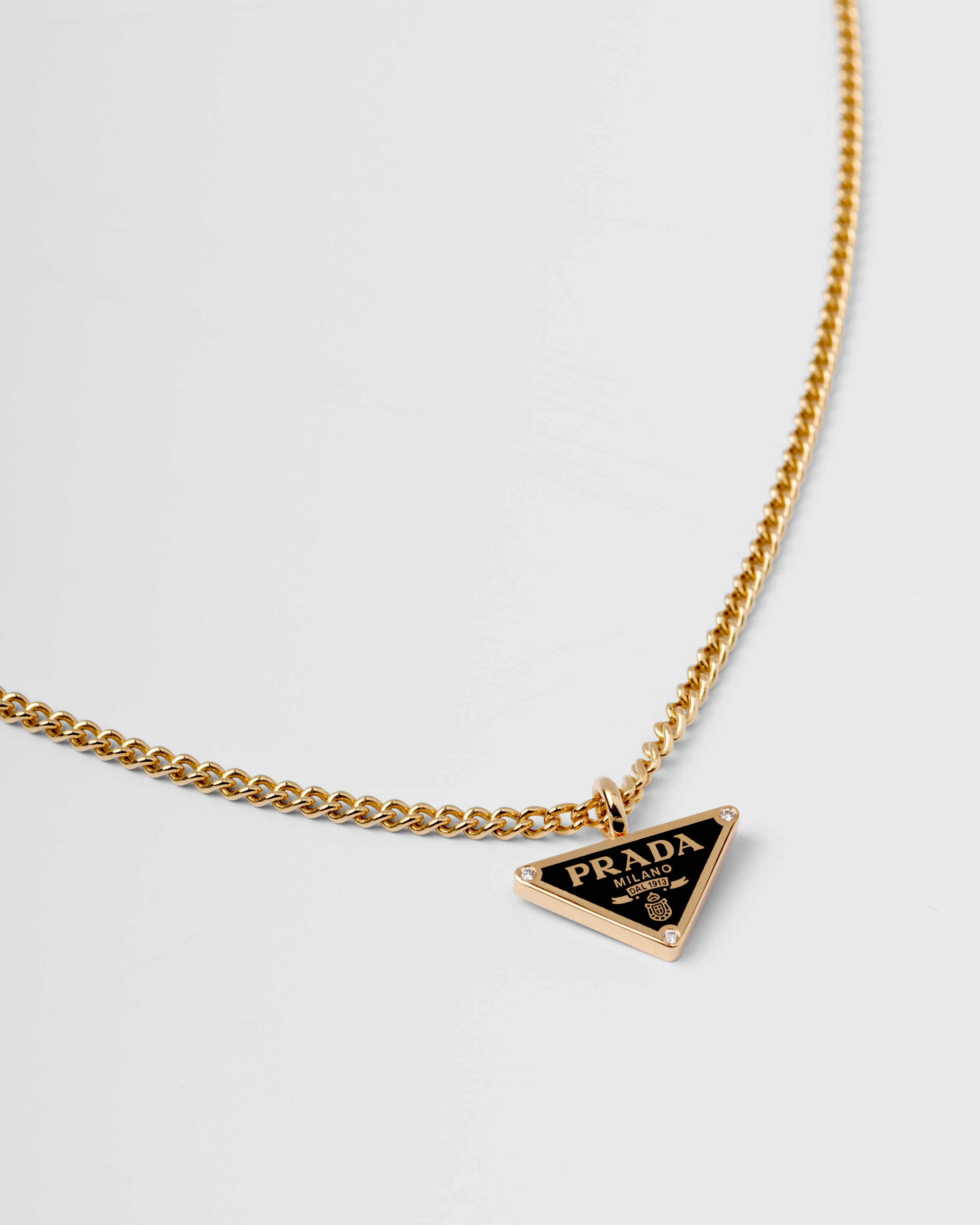 Prada Eternal Gold pendant necklace in yellow gold with diamonds