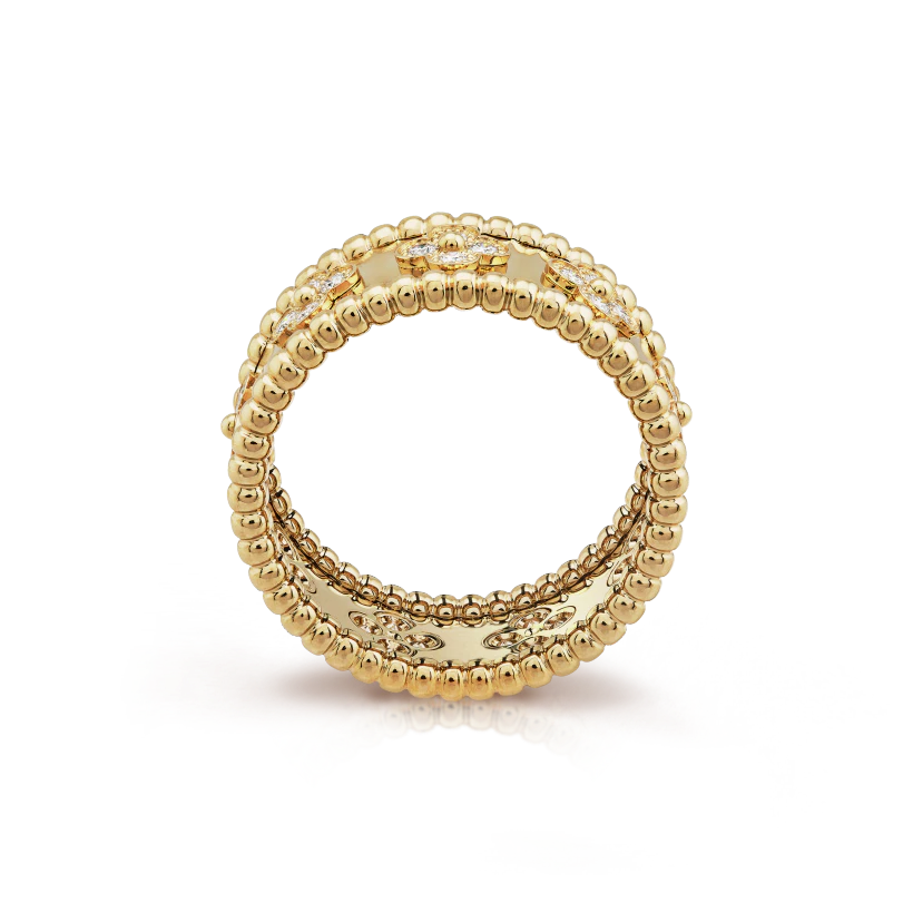 Van Cleef & Arpels Perlee clovers ring, medium model