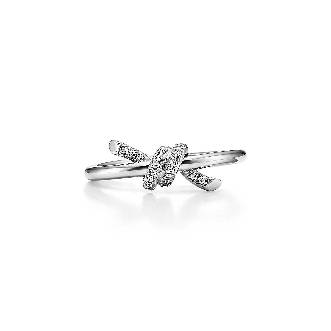Tiffany & Co. Knot Ring in White Gold with Diamonds