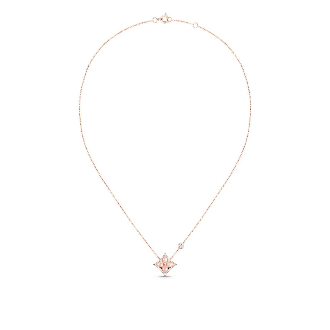 Louis Vuitton Color Blossom BB Star Pendant, Pink gold, Pink Mother-of-Pearl and diamond Q93612