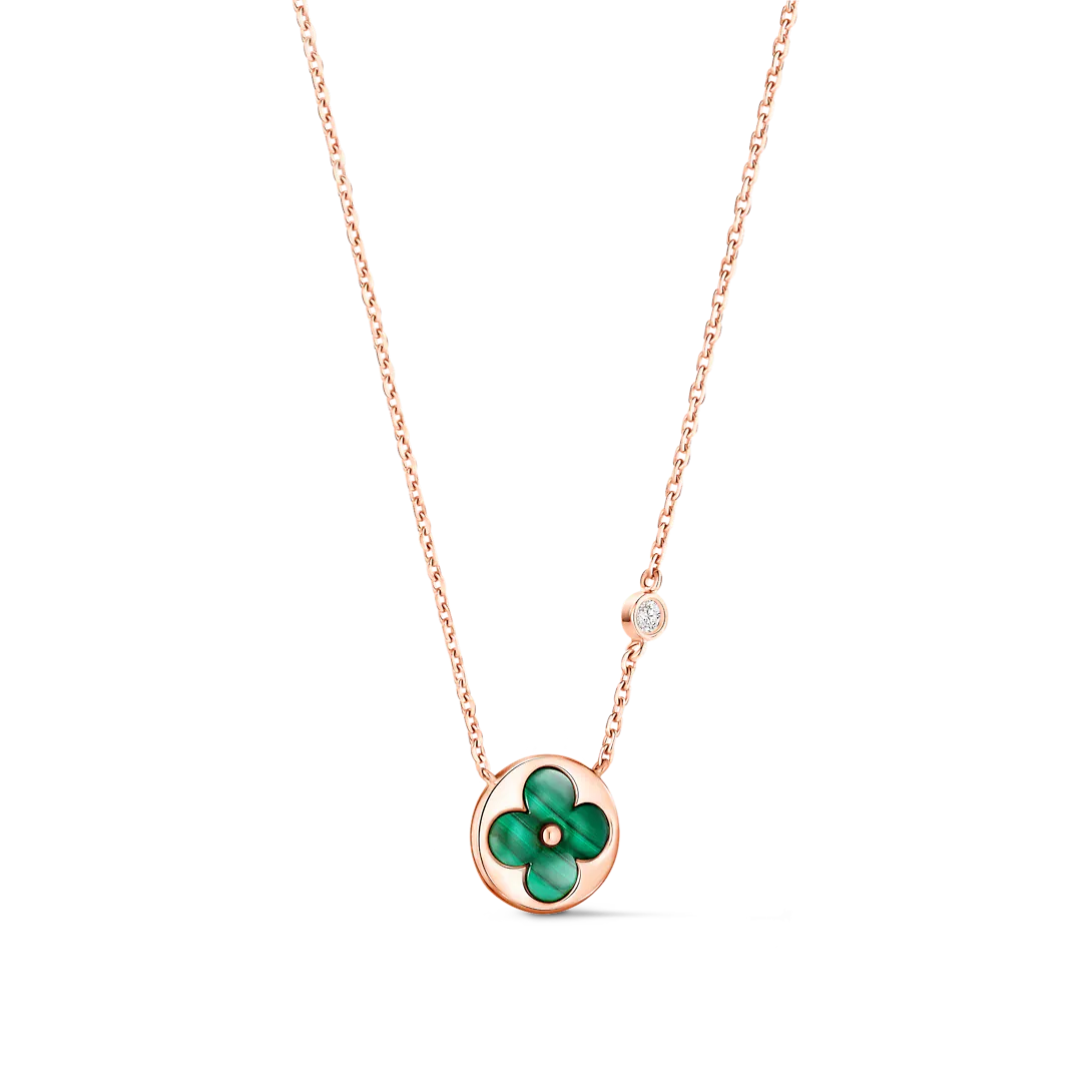Louis Vuitton Color Blossom BB Sun Pendant, Pink gold, Malachite and diamond