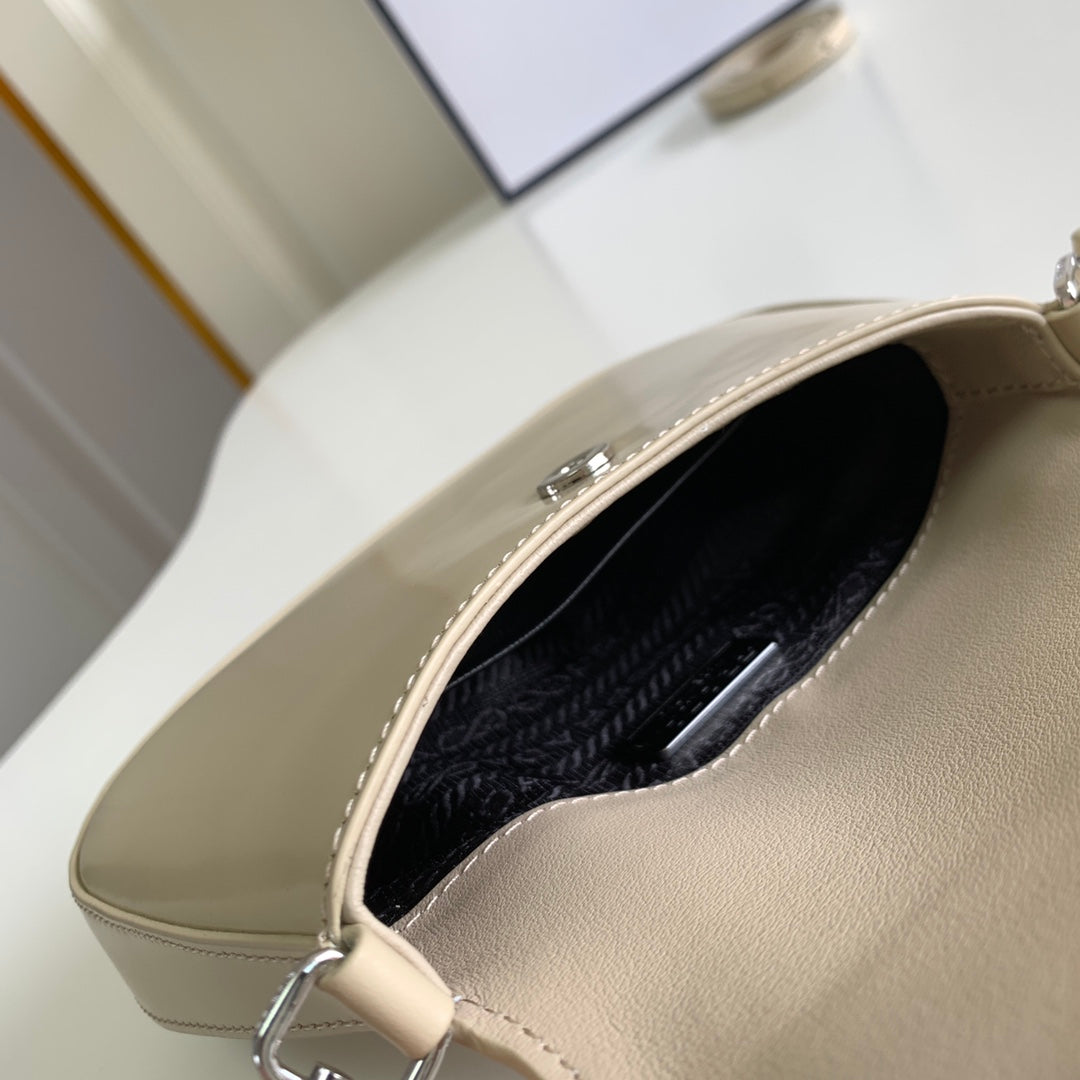 Prada Cleo brushed Leather Shoulder Bag With Flap