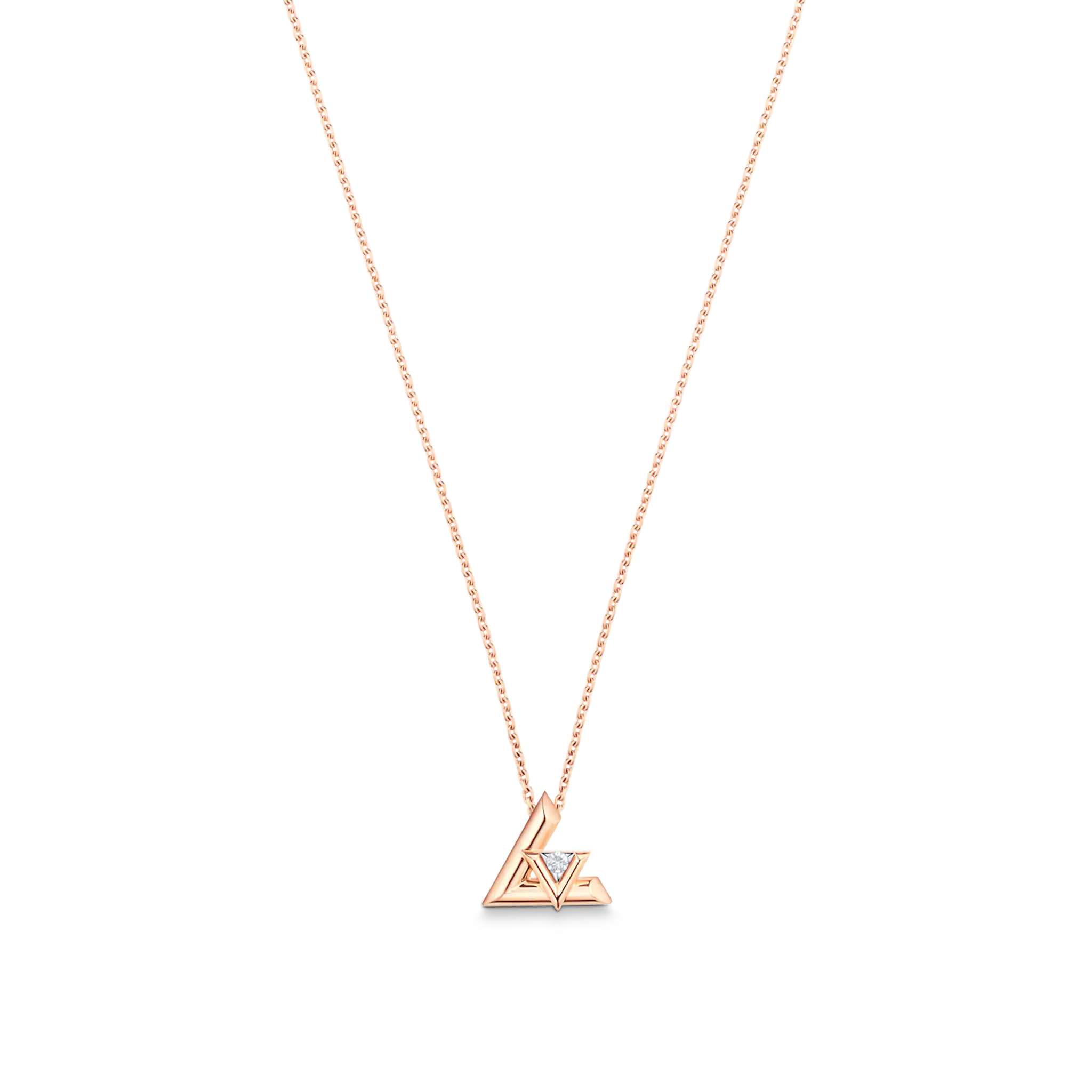 Louis Vuitton Volt One Small Pendant, Pink Gold And Diamond