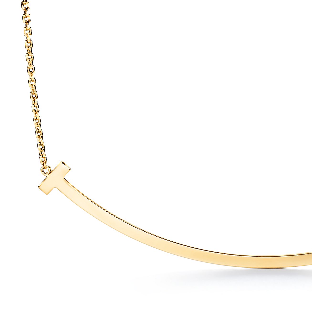 Tiffany & Co. T Extra Large Smile Pendant in Stainless steel and gold plating Gold