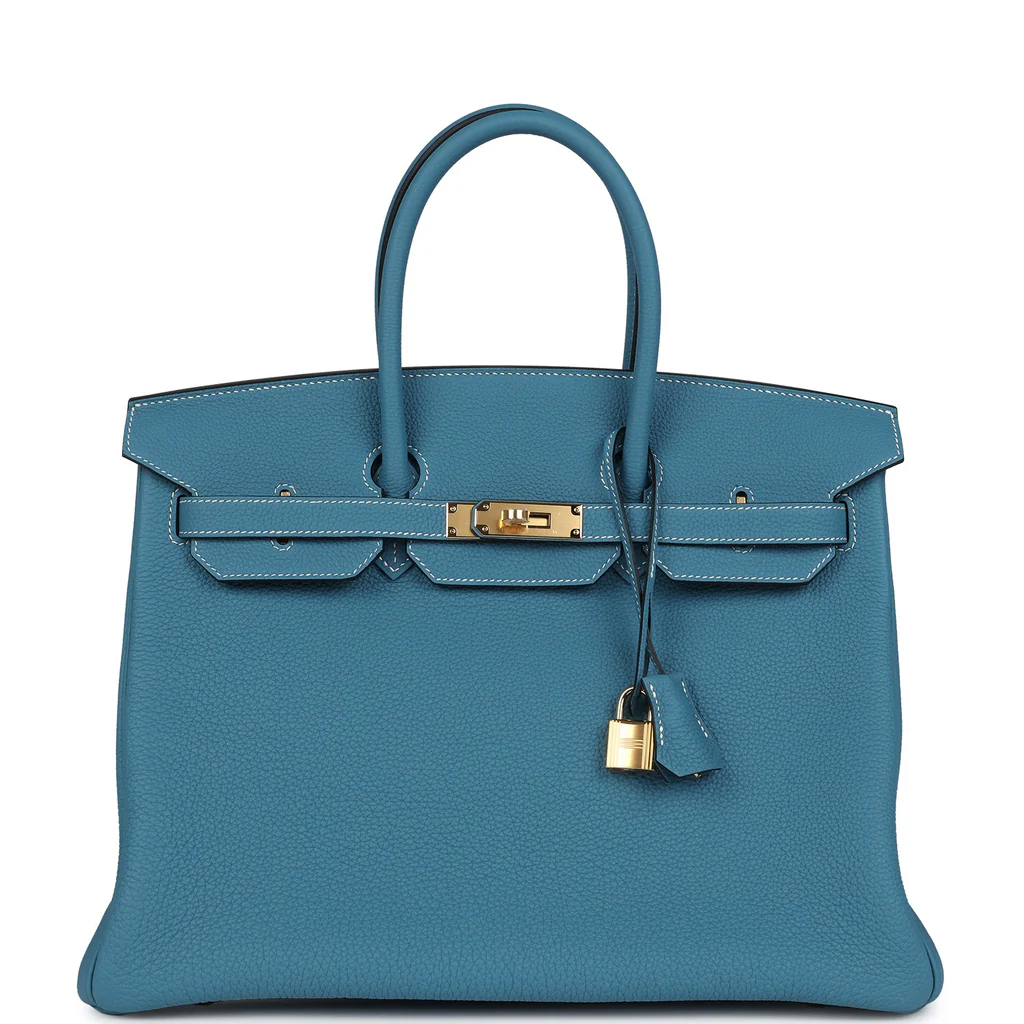 Birkin 25 Blue Jean Togo Gold Hardware