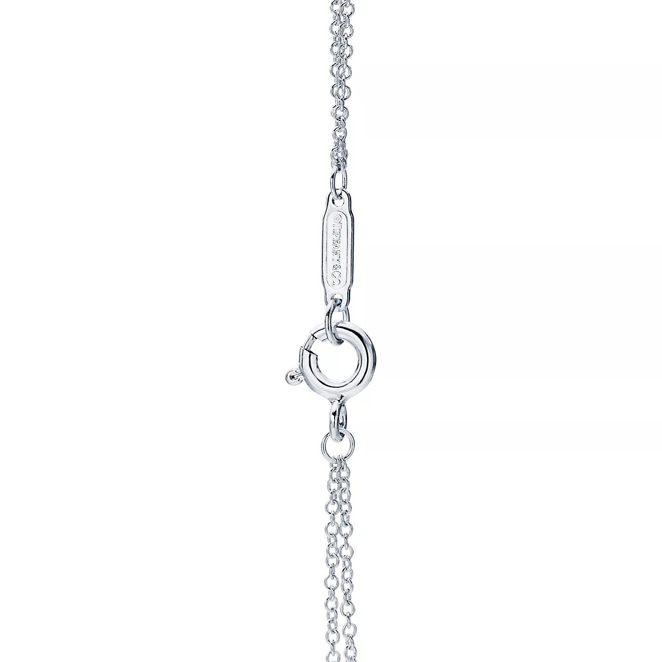 Tiffany & Co. Return to  Heart Tag Double Chain Bracelet in Silver, Small