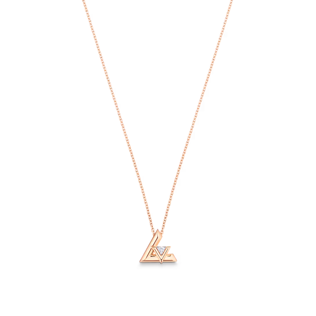 Louis Vuitton LV Volt One Small Pendant, Pink Gold And Diamond Q93813