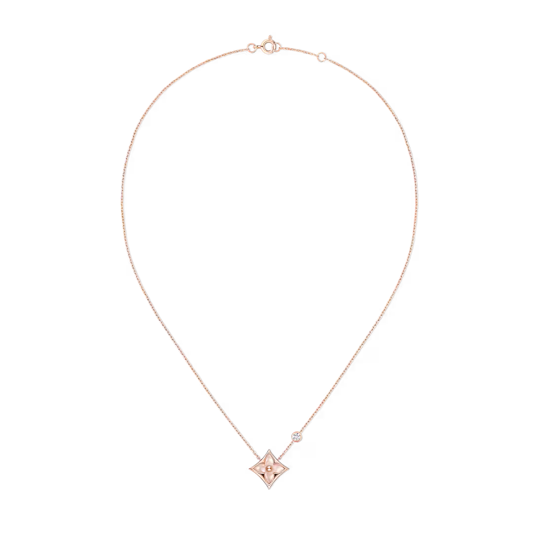 Louis Vuitton Color Blossom BB Star Pendant, Pink gold, Pink Mother-of-Pearl and diamond Q93612