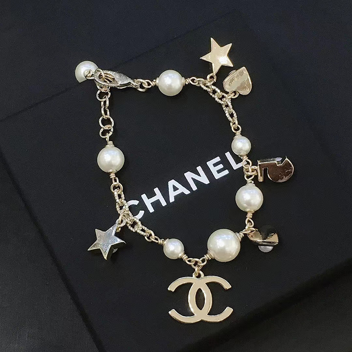 Pentagram Double C Pearl Bracelet