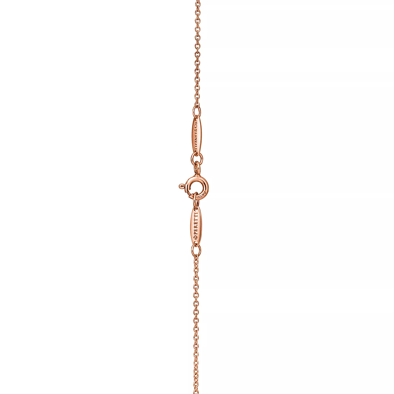 Tiffany & Co. Elsa Peretti Open Heart Pendant in Stainless steel and gold plating Rose Gold with Diamonds