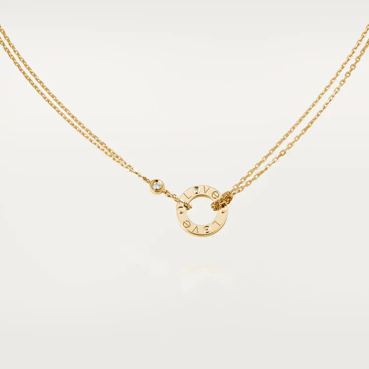 LOVE NECKLACE, 2 DIAMONDS