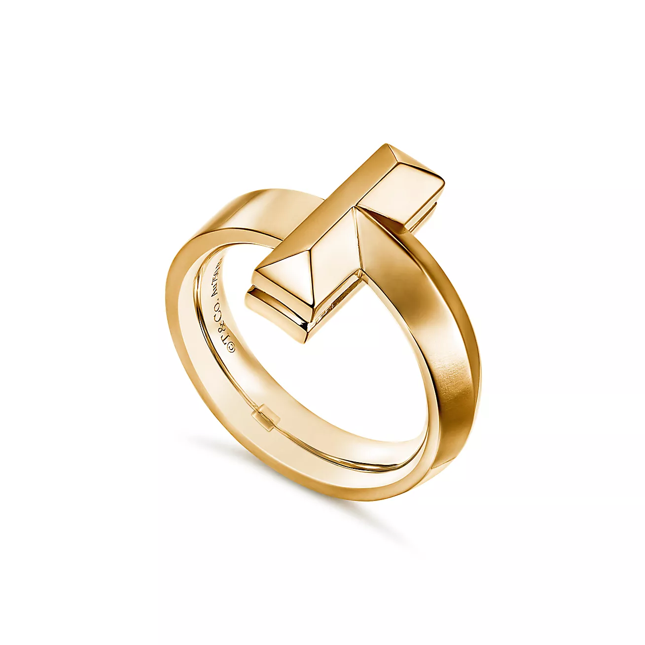 Tiffany & Co. T T1 Ring in Stainless steel and gold plating Gold