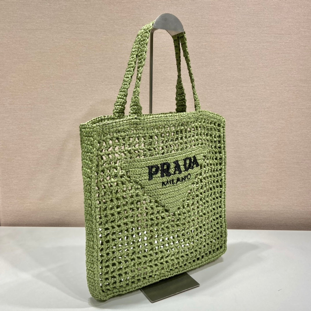 Prada Raffia Tote Bag