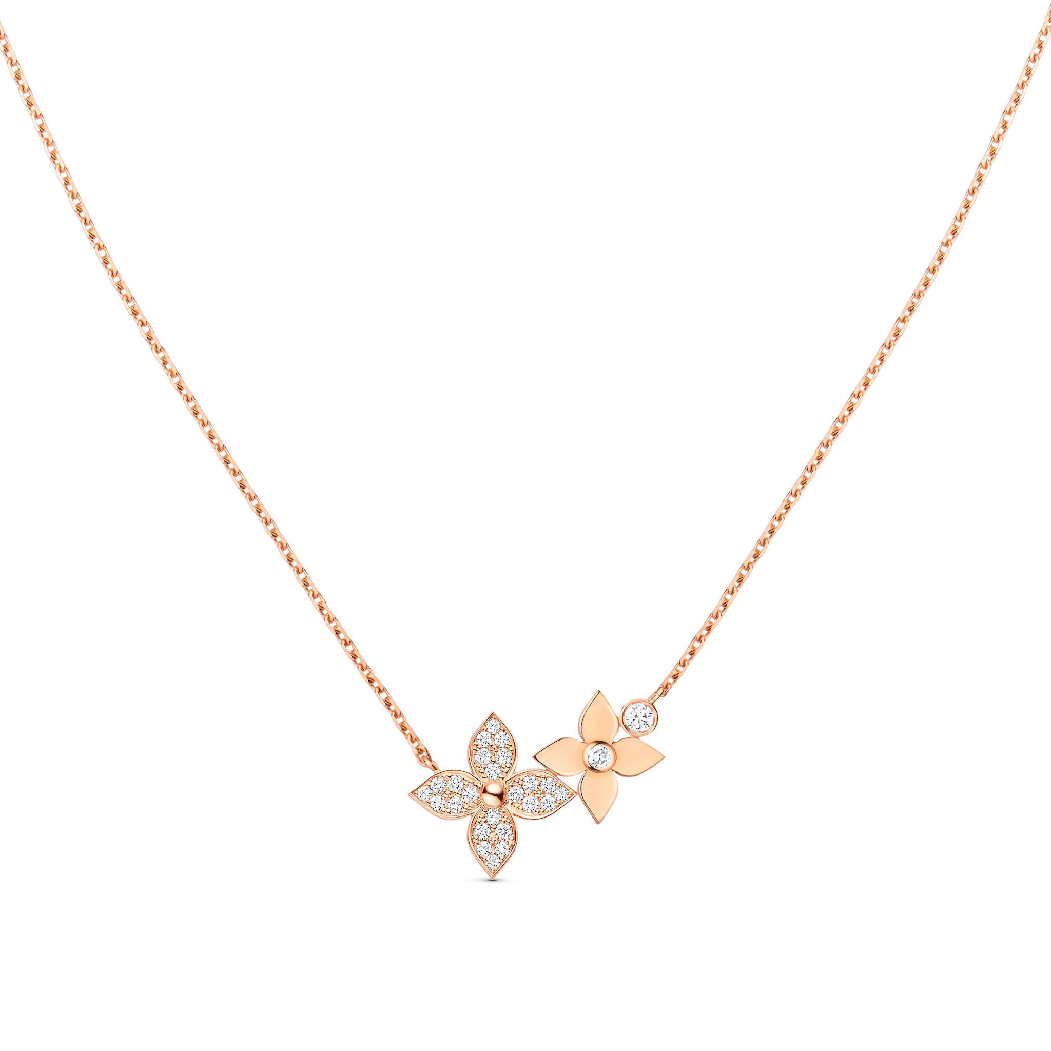 Louis Vuitton Star Blossom Necklace, Pink Gold And Diamonds