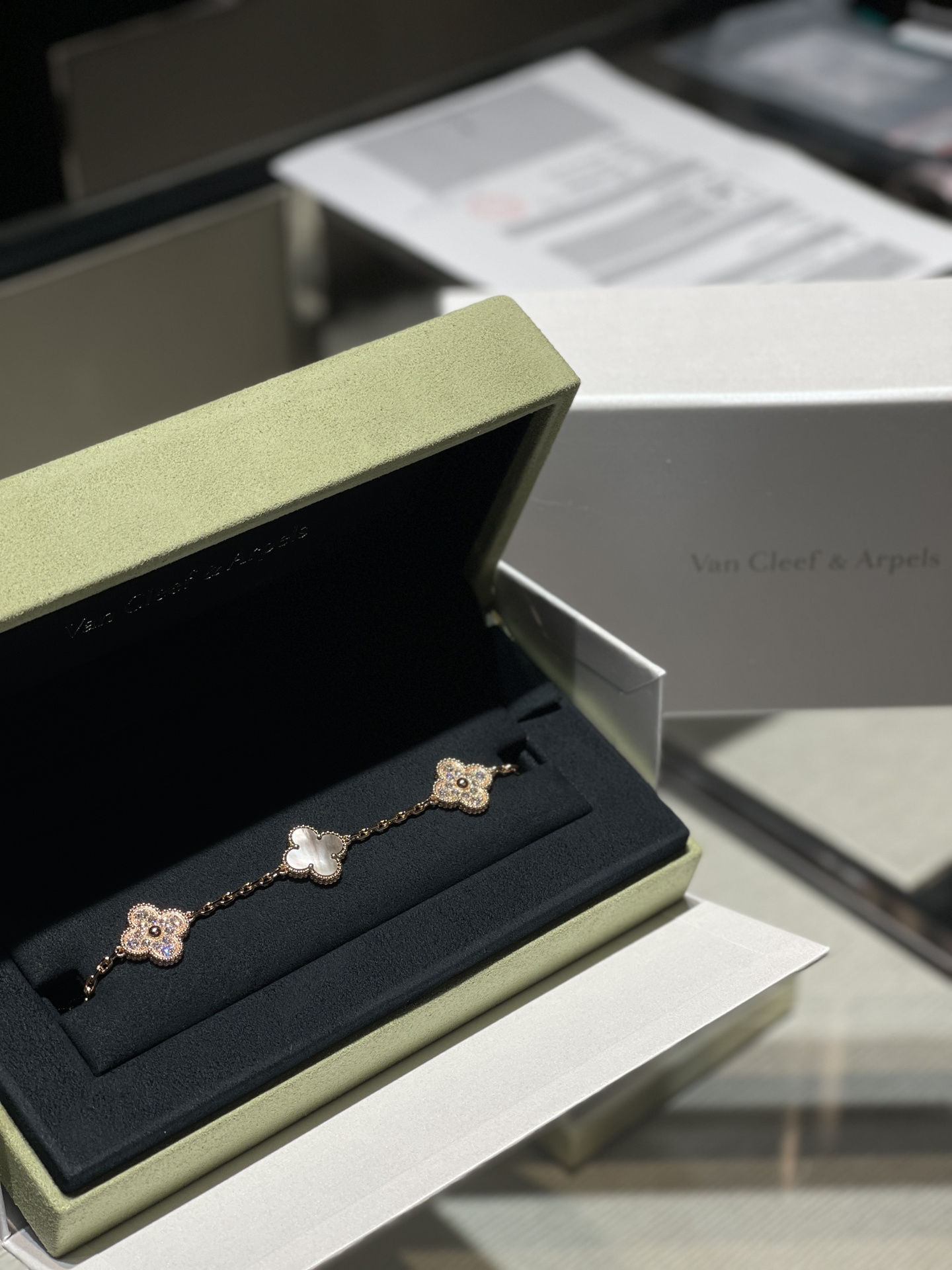 Vintage Alhambra Bracelet, 5 Charms