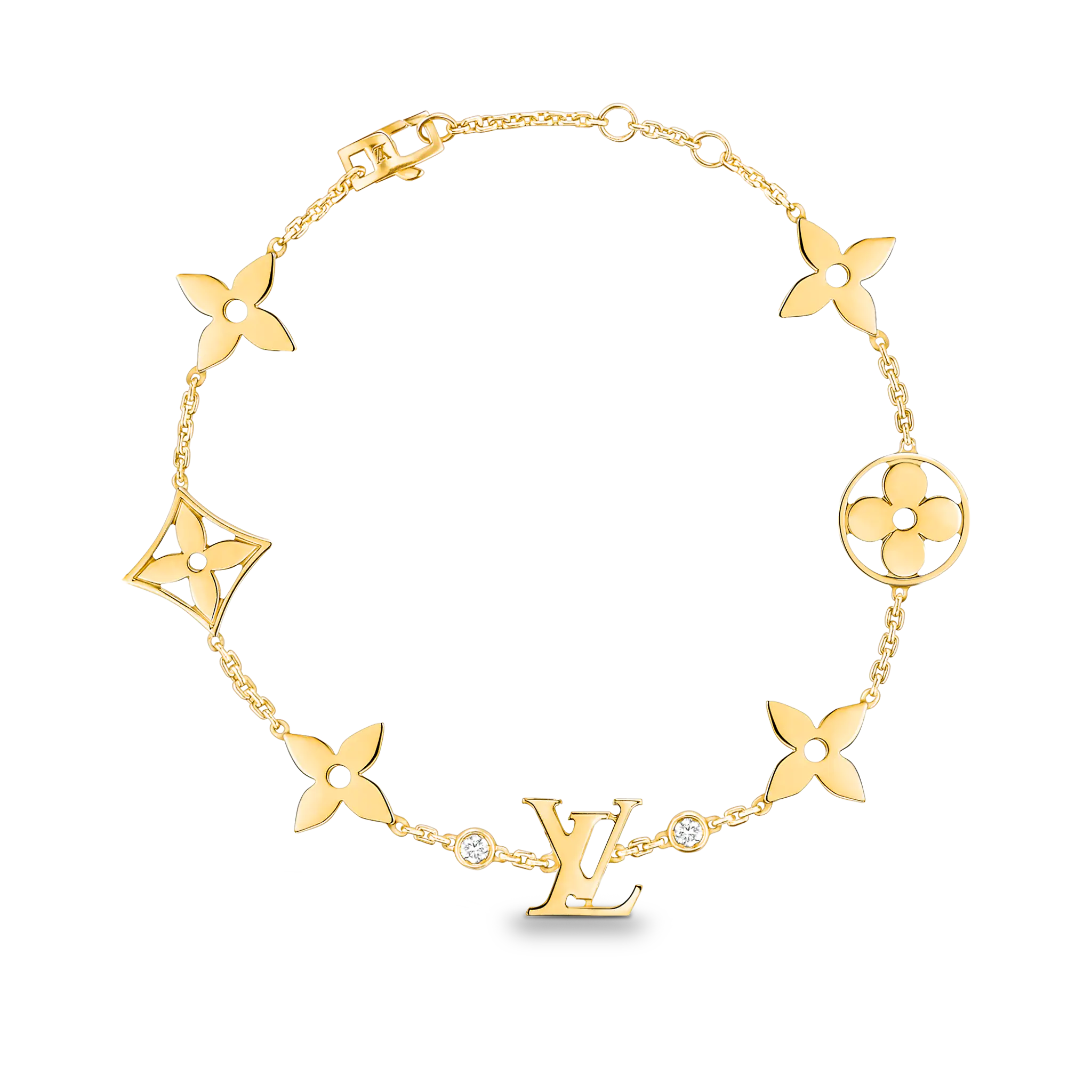 Louis Vuitton IDYLLE BLOSSOM MONOGRAM BRACELET, YELLOW GOLD AND DIAMONDS