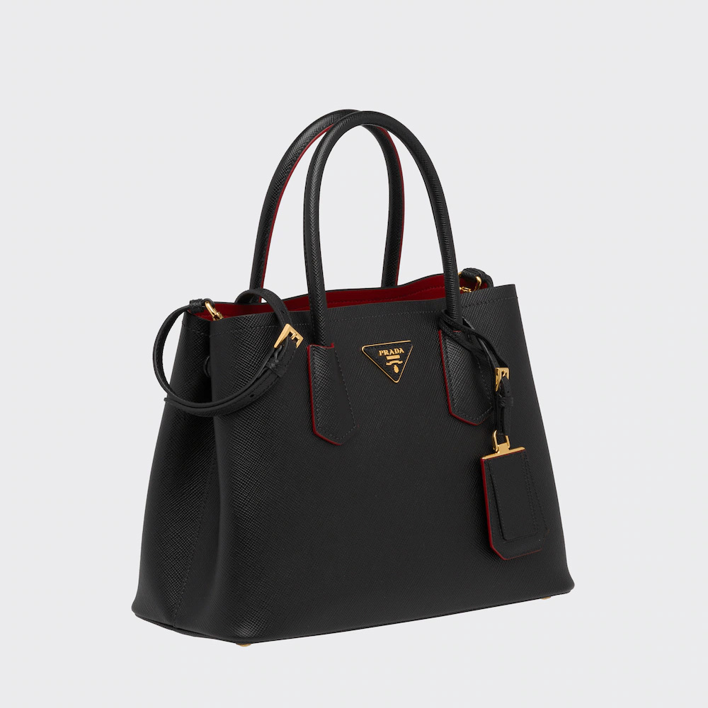 Small Saffiano Leather Double  Bag