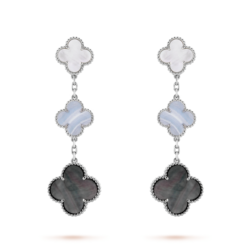 Van Cleef & Arpels Magic Alhambra earrings, 3 motifs