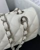 CHANEL SMALL CLASSIC FLAP HANDBAG SILVER METAL