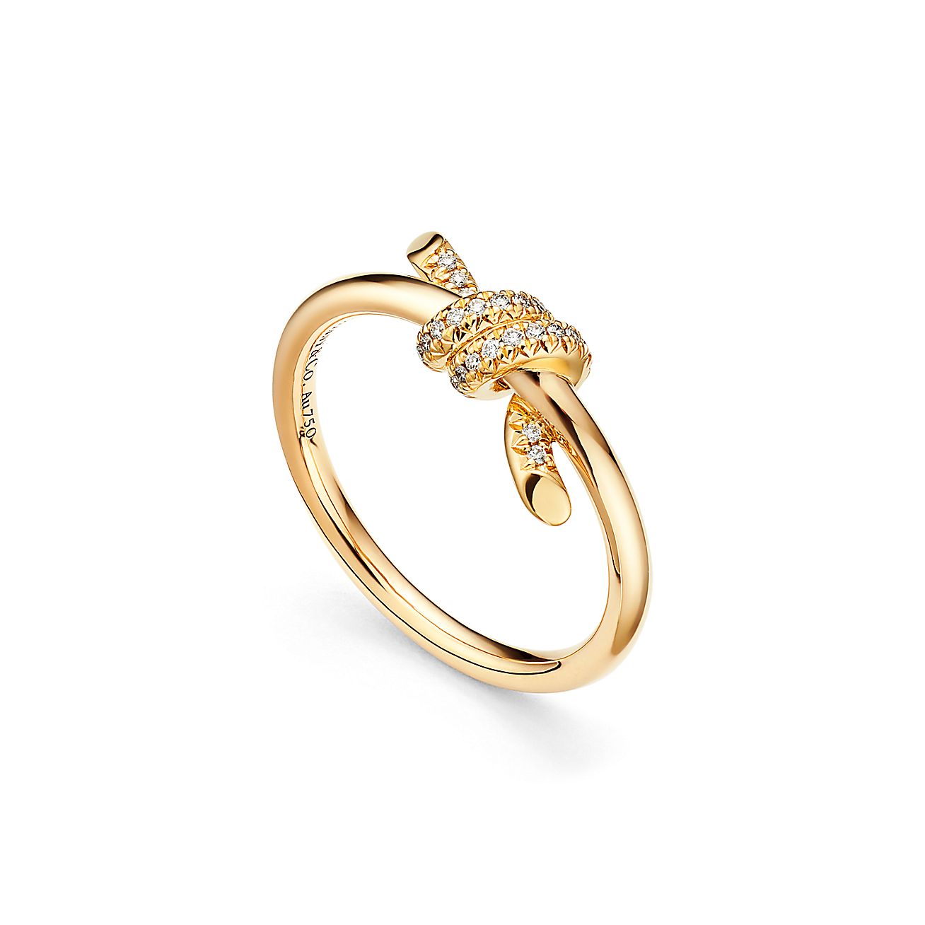 Tiffany & Co. Knot Ring in Yellow Gold with Diamonds