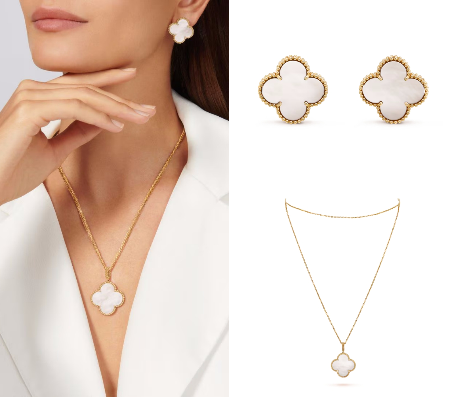 Van Cleef & Arpels Necklace + Earrings Set