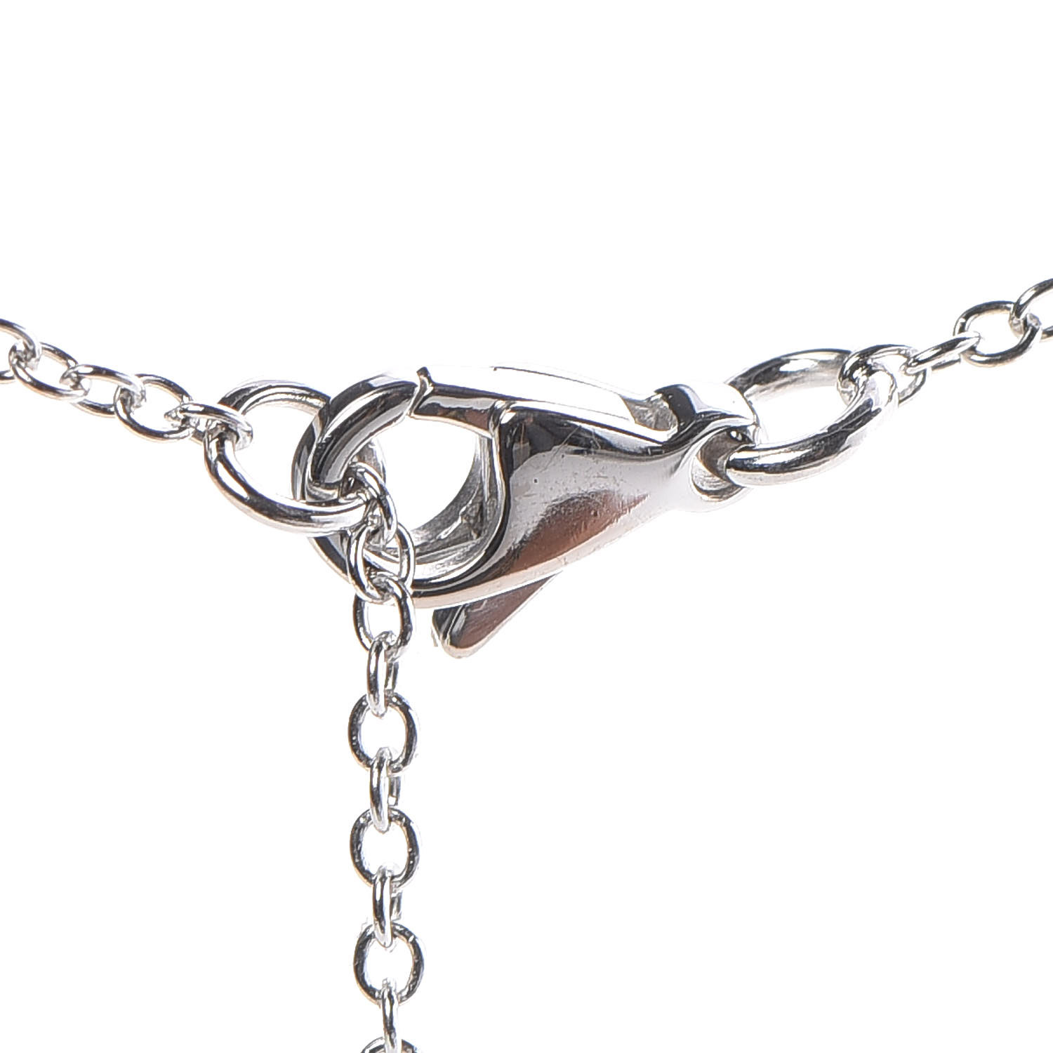 Stainless steel and gold plating White Gold Diamond Etoile Filante Pendant Necklace