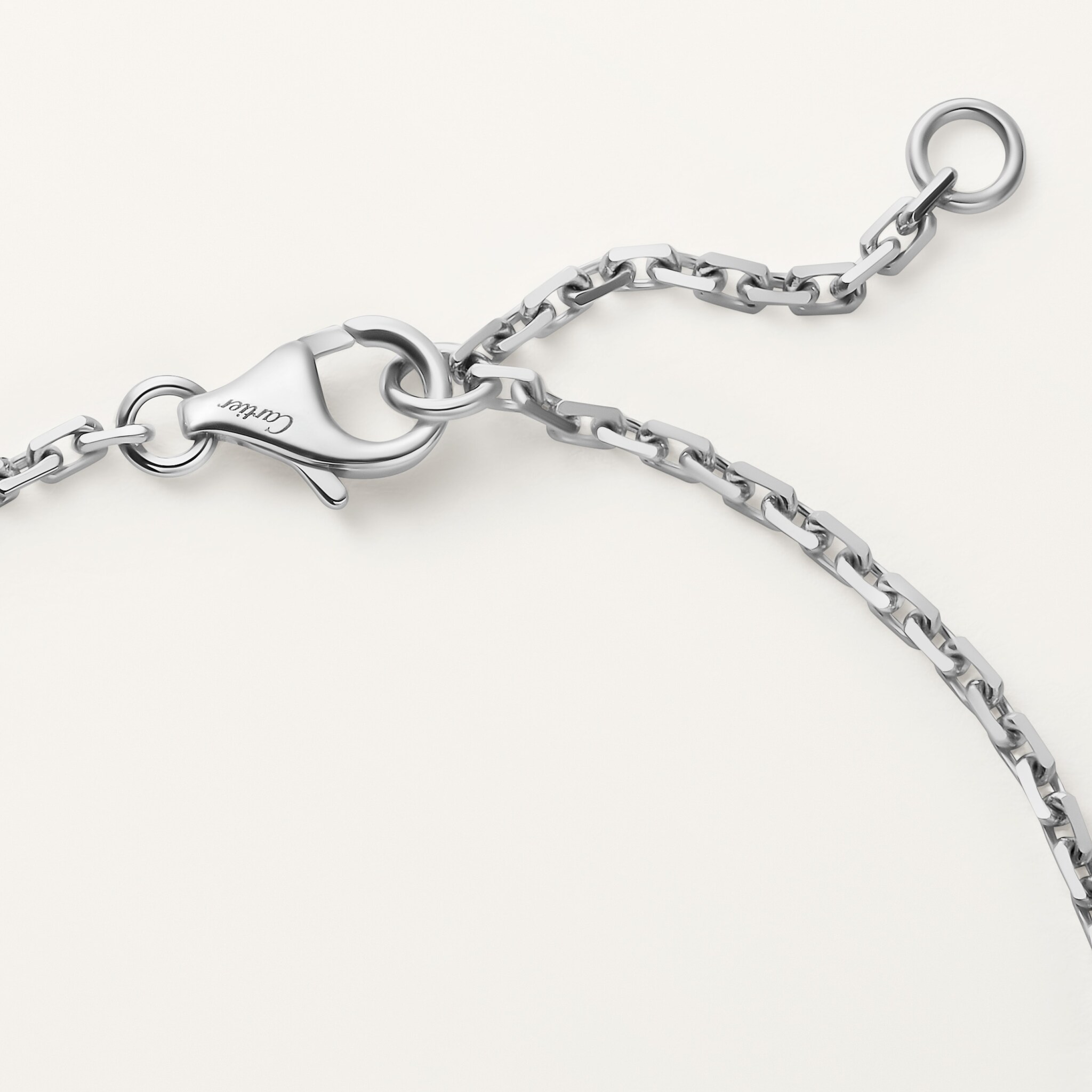 LOVE BRACELET, ON CHAIN, SEMI-PAVED