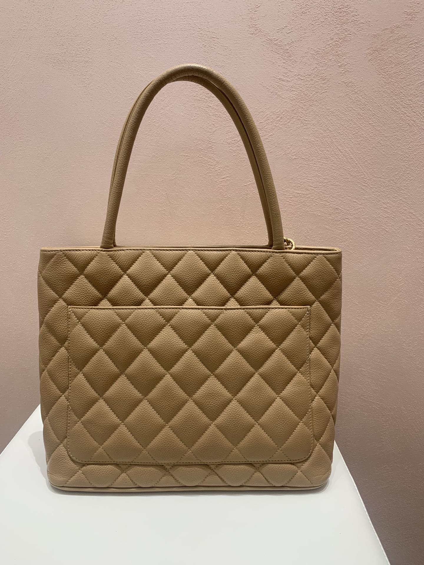 CHANEL Medallion Tote Bag Brown