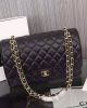 Chanel Classic Maxi Handbag Grained Calfskin & Gold Metal A01115