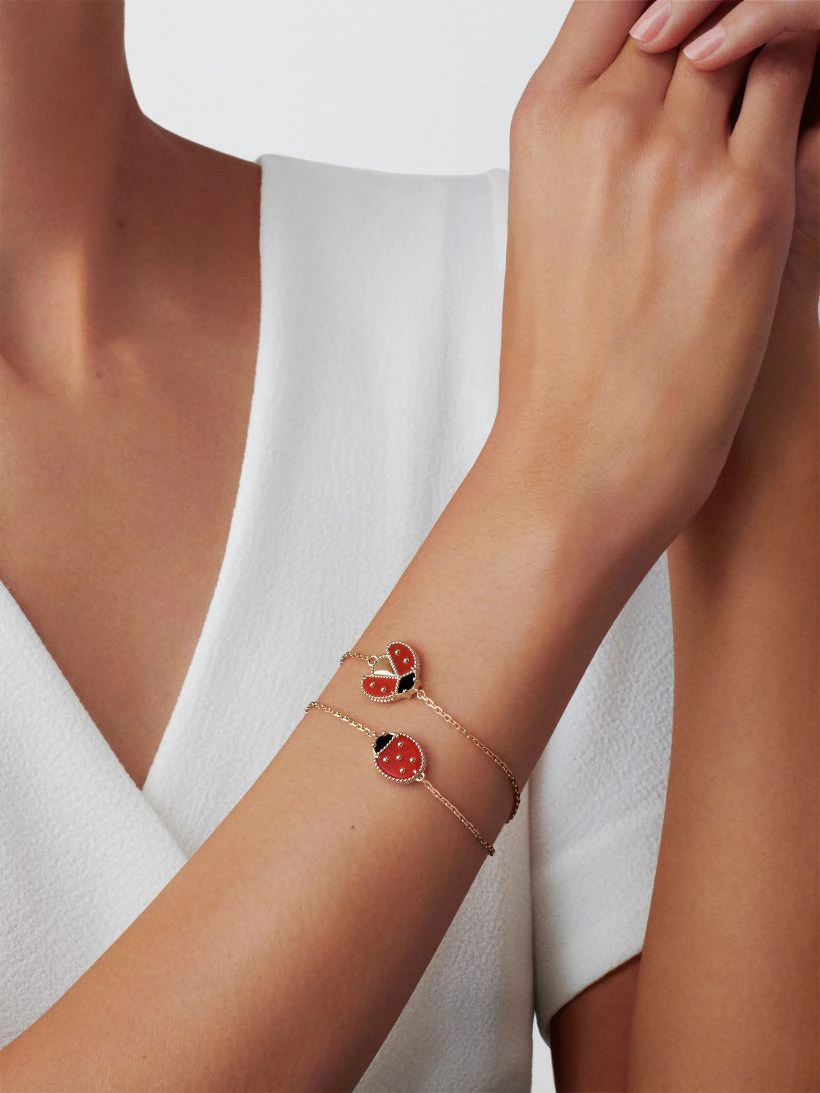 Van Cleef & Arpels Lucky Spring bracelet, closed wings ladybug