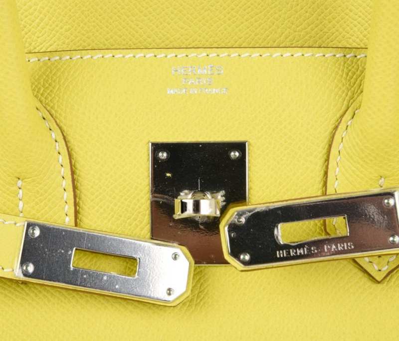 Birkin 30 Bag Rare Lime Candy Limited Edition Gris Perle Interior Palladium