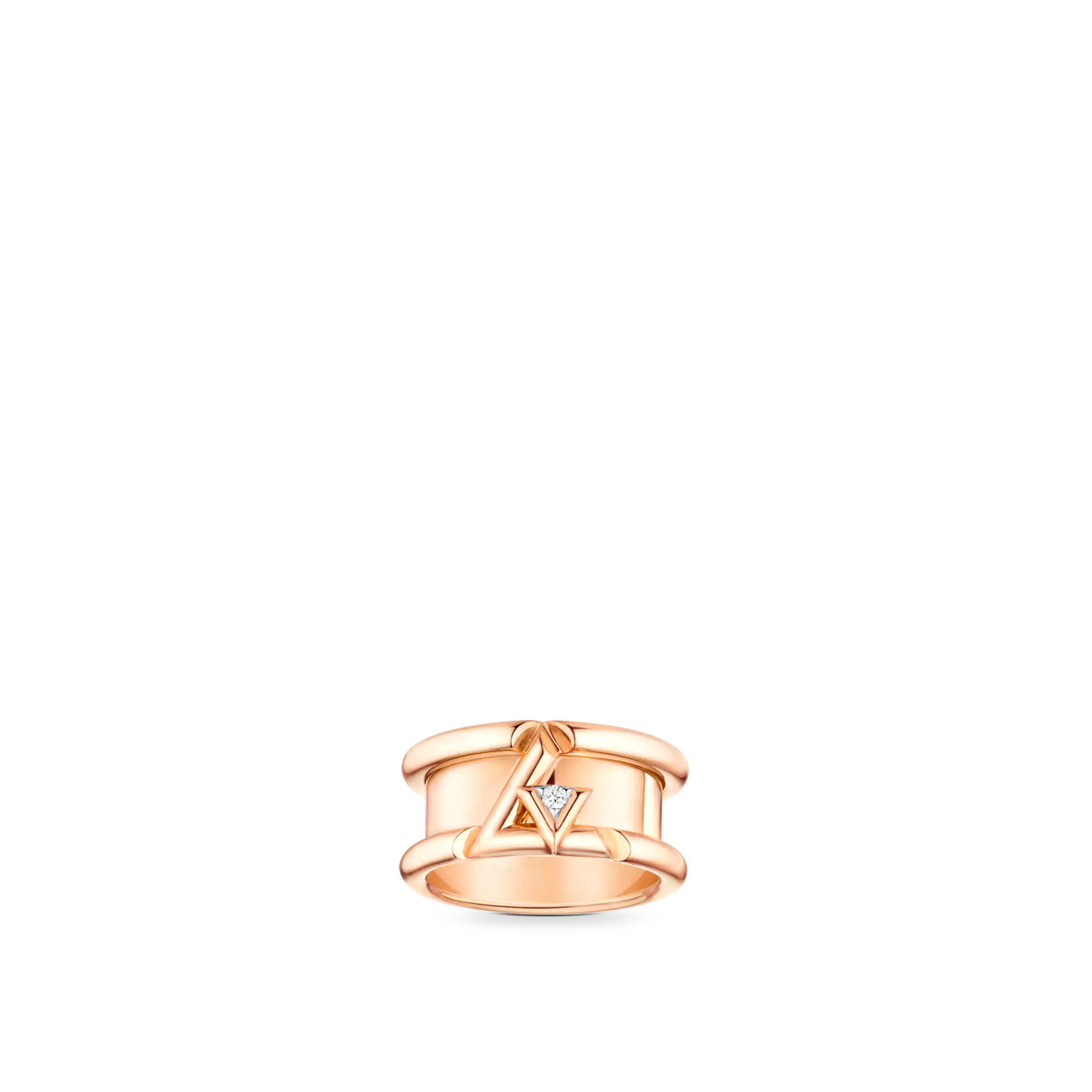 Louis Vuitton Volt One Band Ring, Pink Gold And Diamond