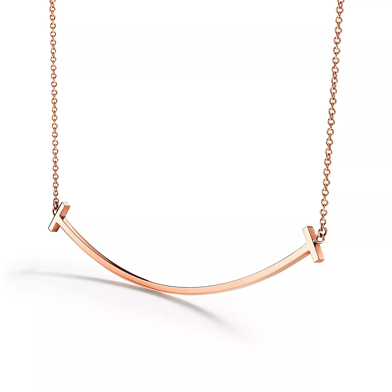 Tiffany & Co. T Smile Pendant in Rose Gold, Large