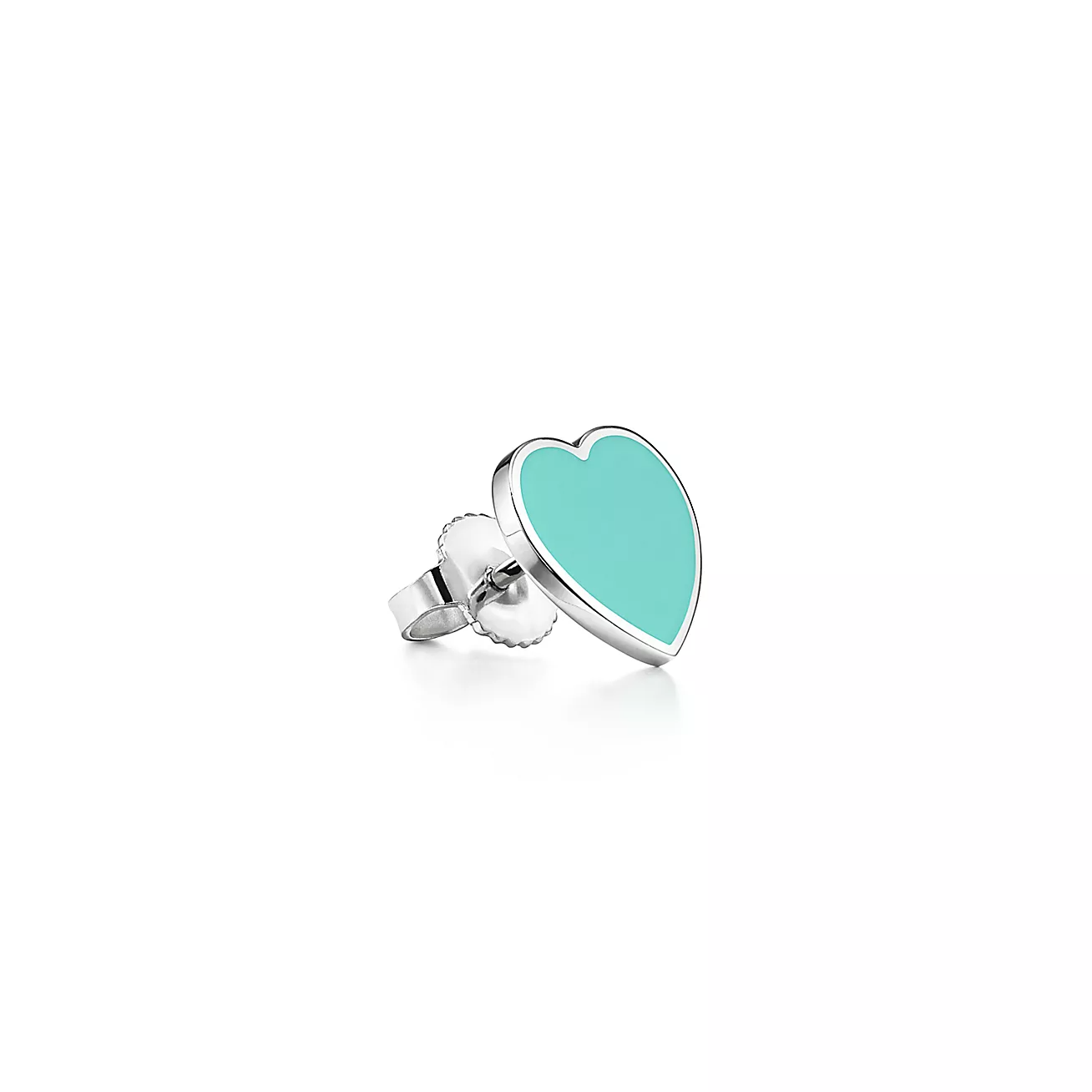 Tiffany & Co. Return to  Earrings in Silver with  Blue and a Diamond, Mini