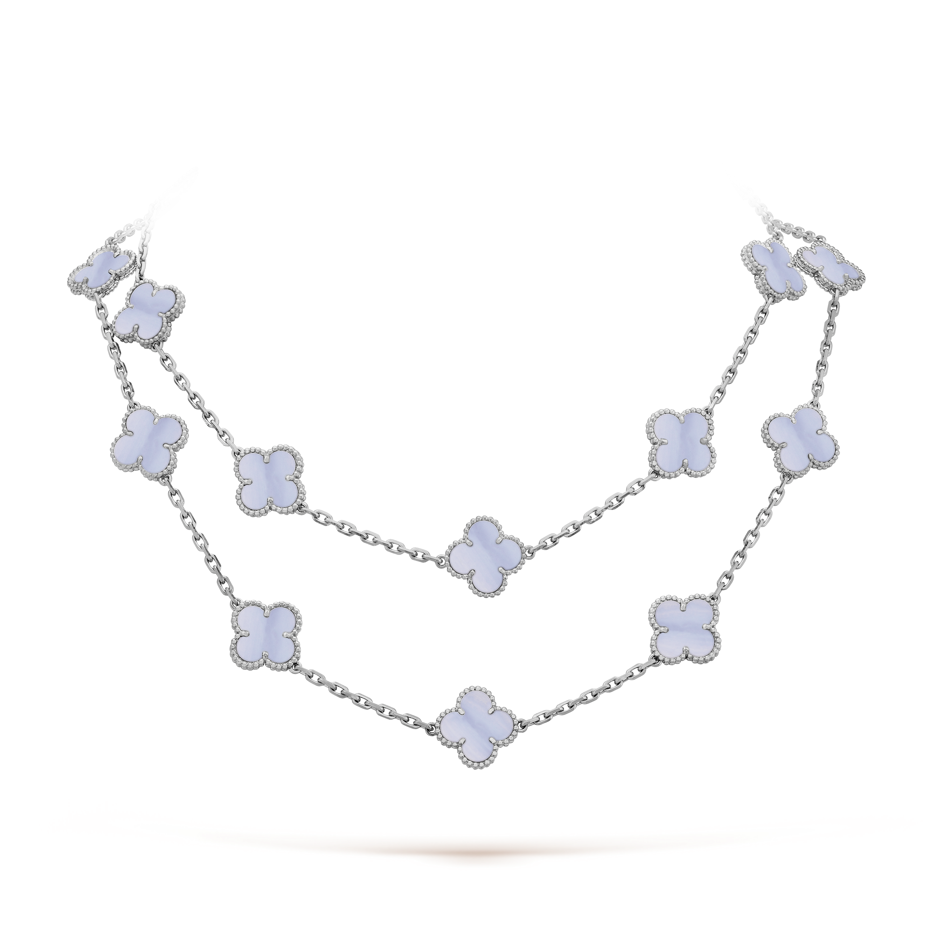 Vintage Alhambra Long Necklace, 20 Charms