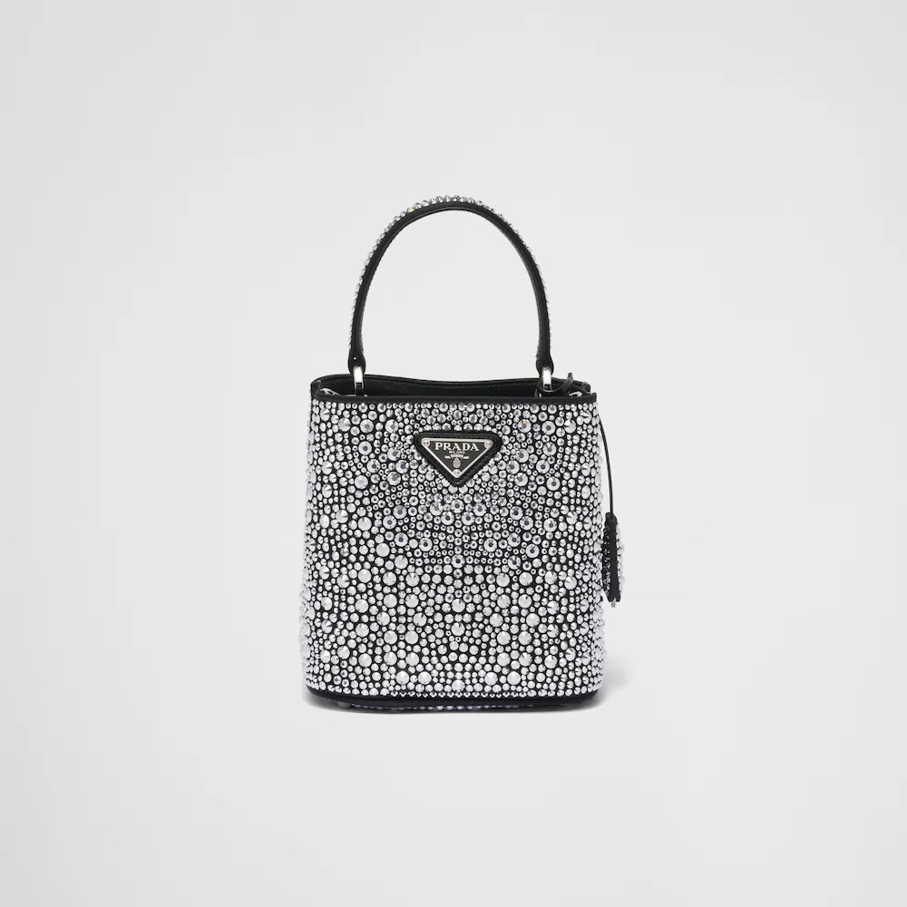 Panier satin bag with crystals