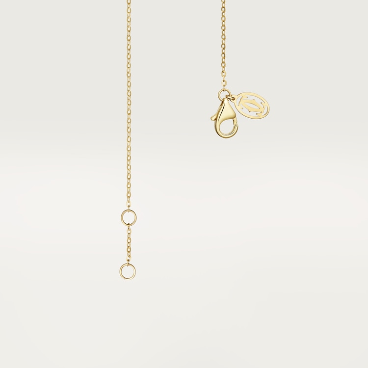 Cartier Trinity bracelet, on chain, 1 diamond