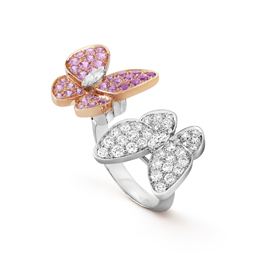 Van Cleef & Arpels Two Butterfly Between the Finger ring