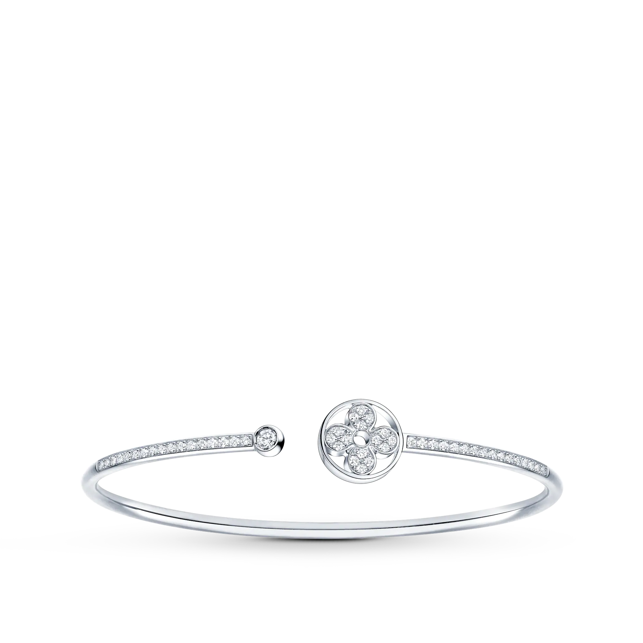 Louis Vuitton Idylle Blossom Twist Bracelet, White Gold And Diamonds