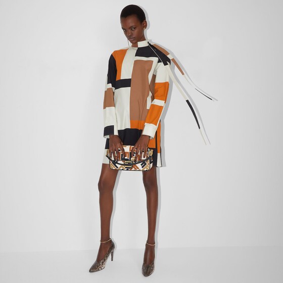 Fendi Baguette Multicolor canvas bag with FF embroidery