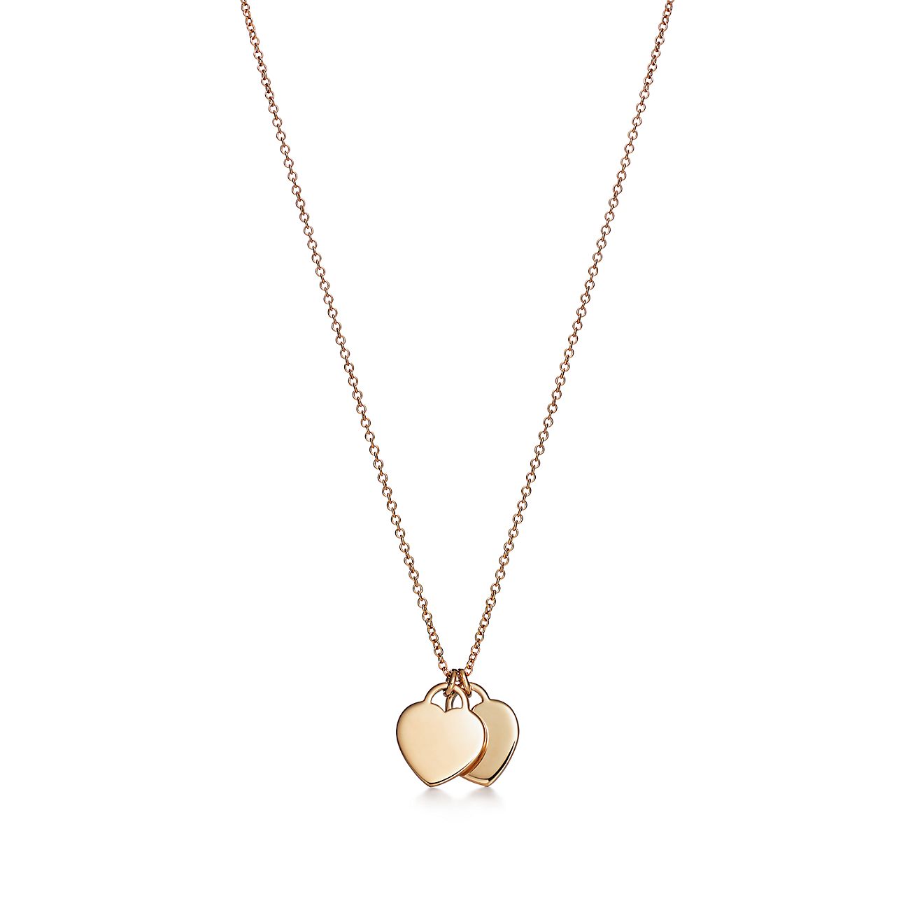Tiffany & Co. Return to  Double Heart Tag Pendant in Yellow Gold, Mini